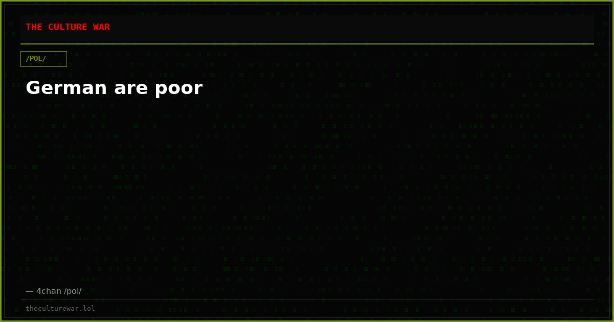 German are poor