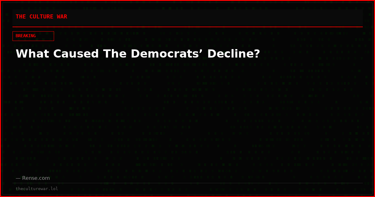 What Caused The Democrats’ Decline?