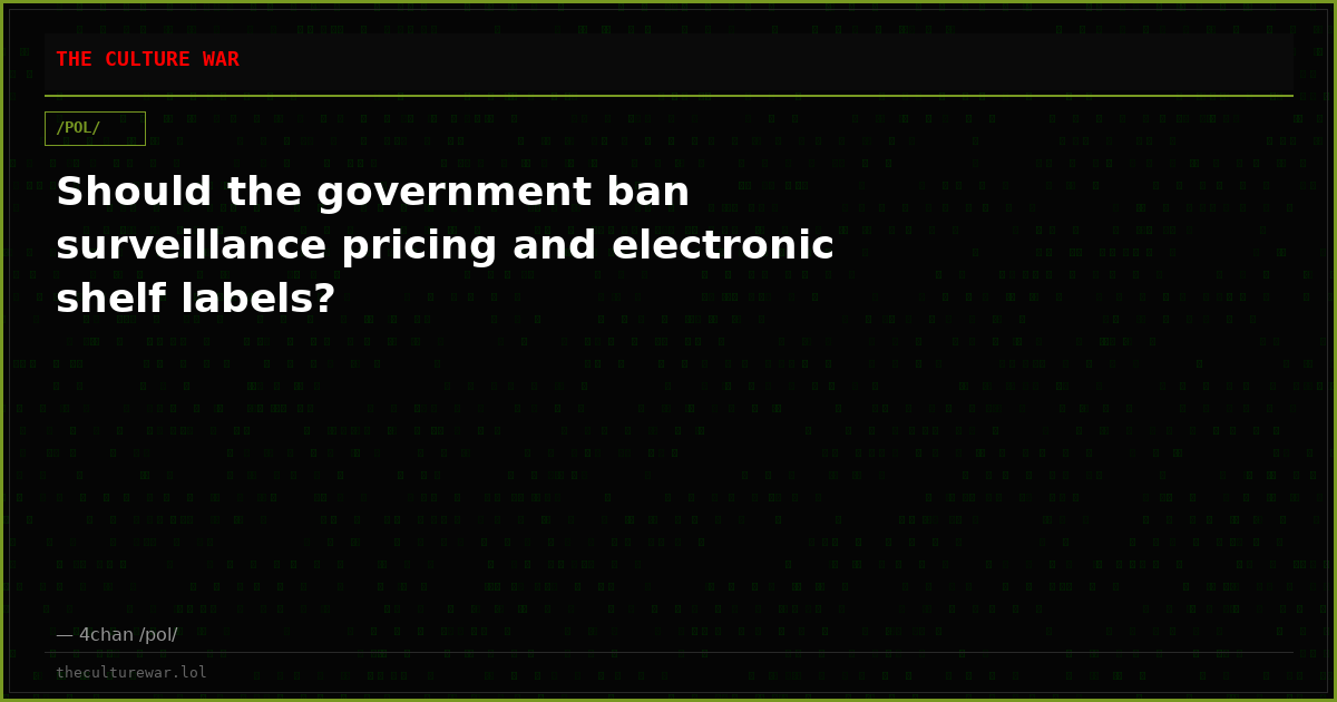 Should the government ban surveillance pricing and electronic shelf labels?