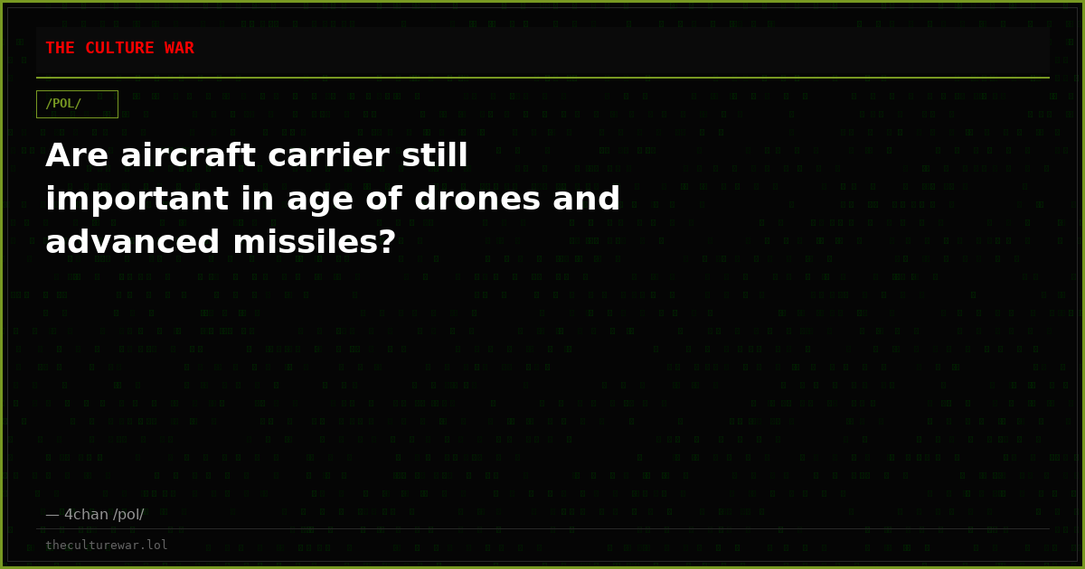 Are aircraft carrier still important in age of drones and advanced missiles?