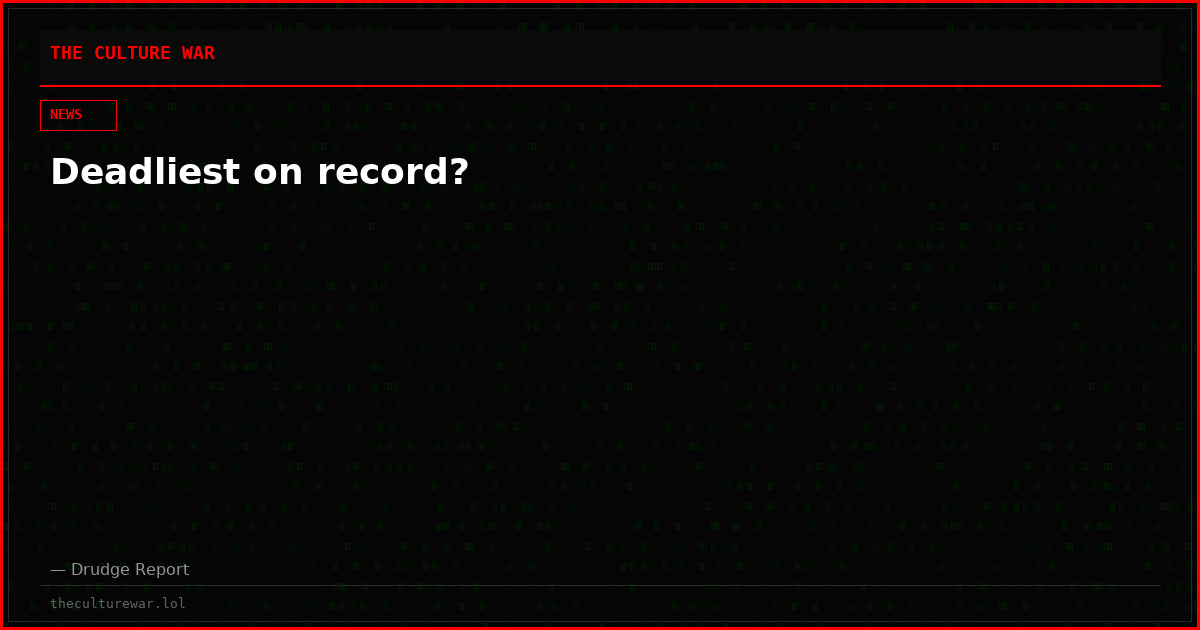 Deadliest on record?
