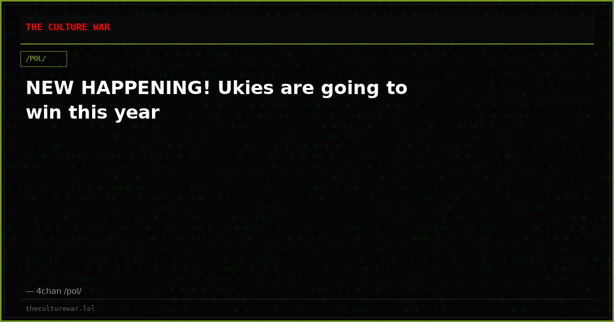 NEW HAPPENING! Ukies are going to win this year
