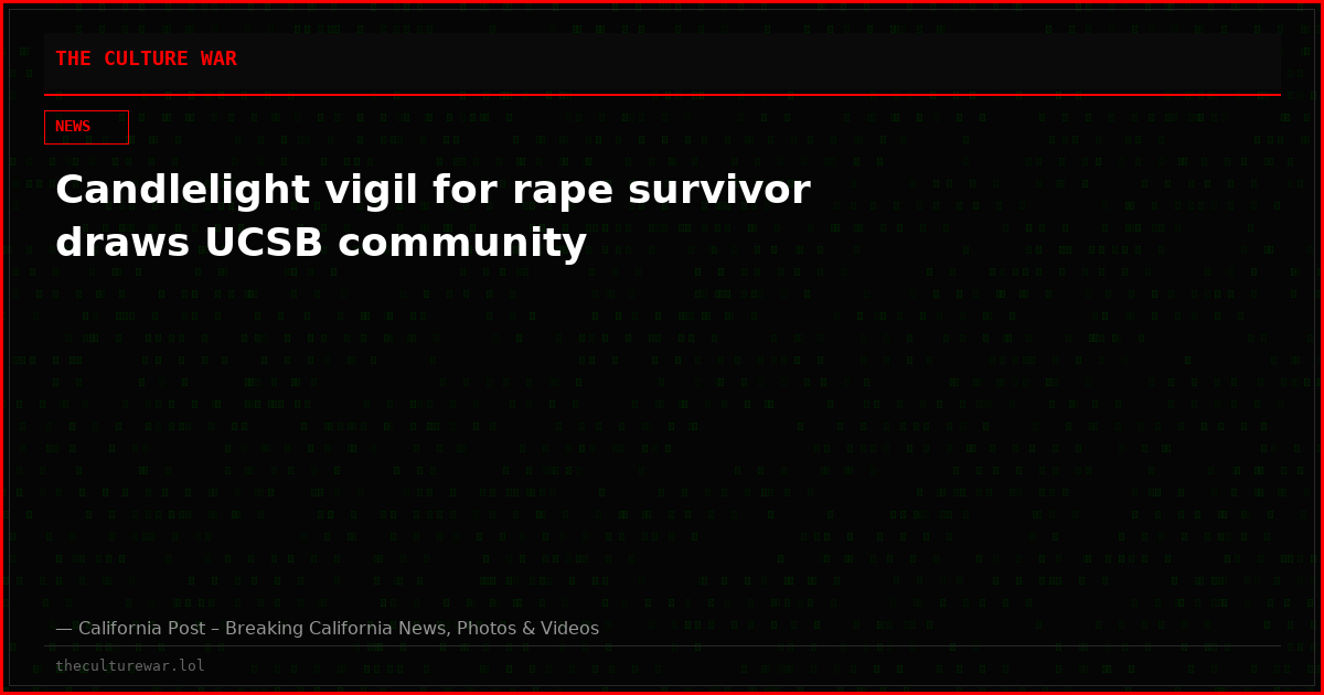 Candlelight vigil for rape survivor draws UCSB community