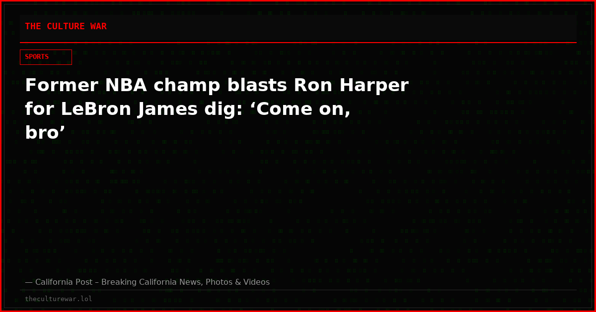 Former NBA champ blasts Ron Harper for LeBron James dig: ‘Come on, bro’