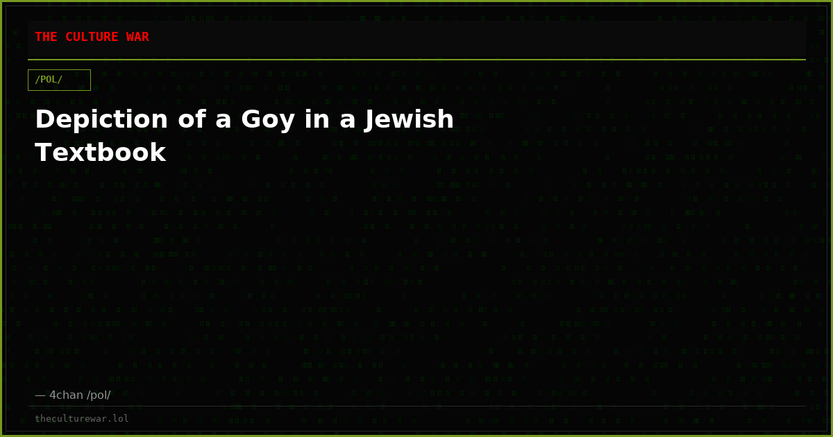 Depiction of a Goy in a Jewish Textbook