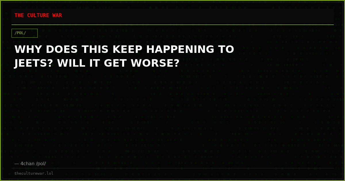 WHY DOES THIS KEEP HAPPENING TO JEETS? WILL IT GET WORSE?