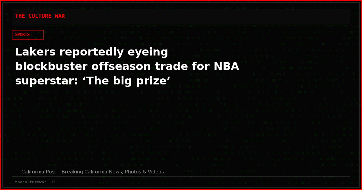 Lakers reportedly eyeing blockbuster offseason trade for NBA superstar: ‘The big prize’