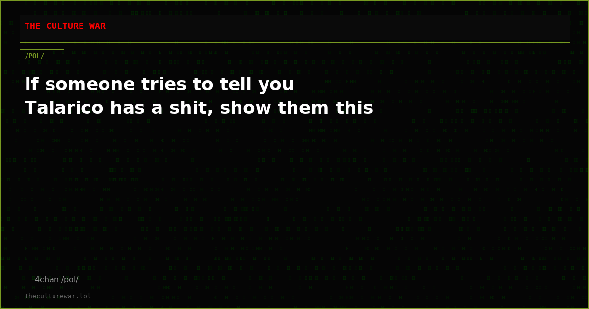 If someone tries to tell you Talarico has a shit, show them this
