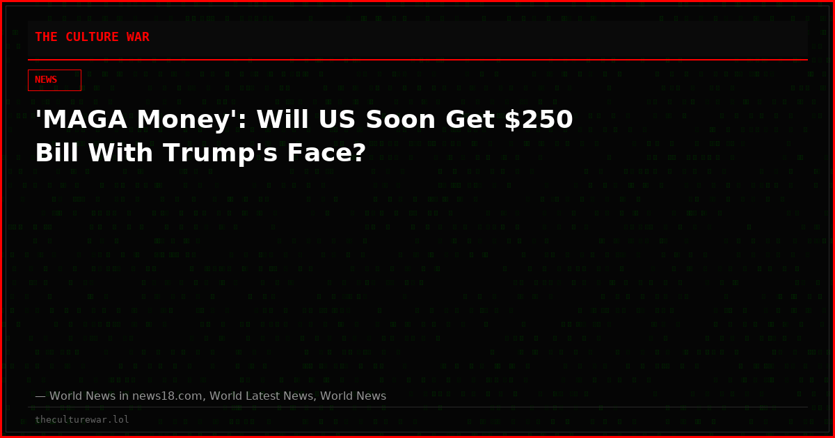 'MAGA Money': Will US Soon Get $250 Bill With Trump's Face?