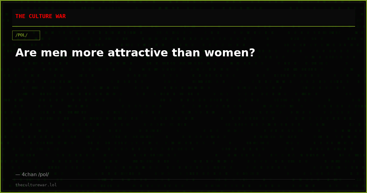Are men more attractive than women?
