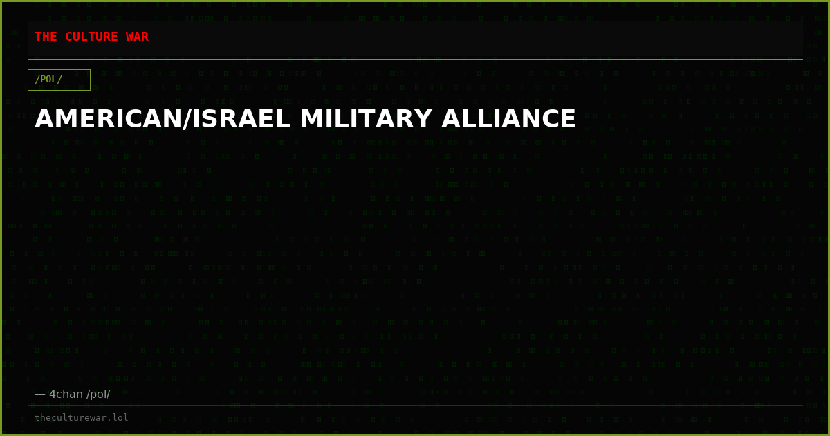 AMERICAN/ISRAEL MILITARY ALLIANCE
