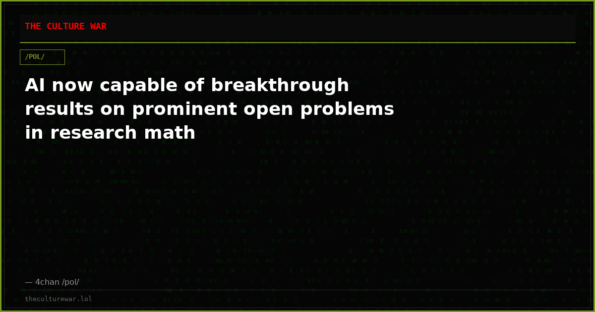 AI now capable of breakthrough results on prominent open problems in research math
