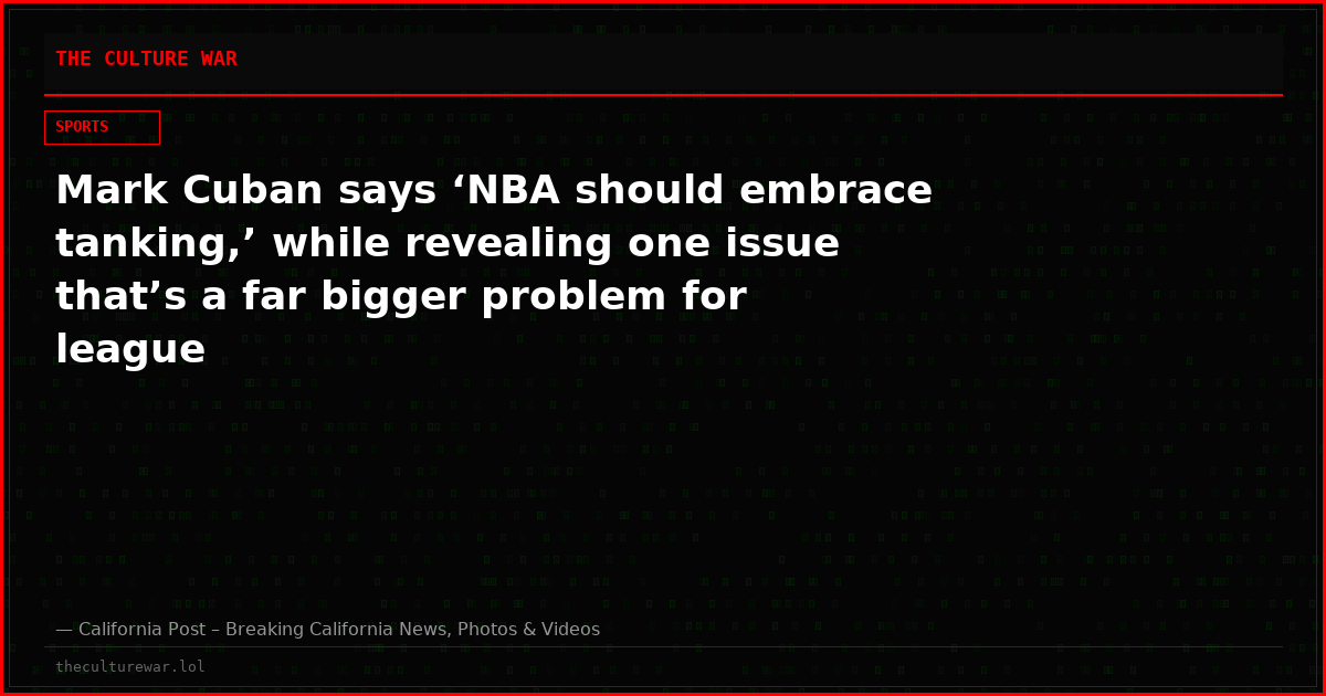 Mark Cuban says ‘NBA should embrace tanking,’ while revealing one issue that’s a far bigger problem for league