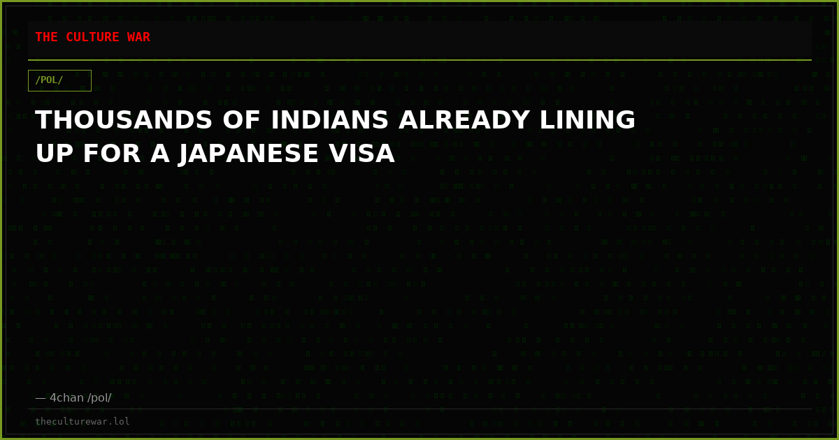 THOUSANDS OF INDIANS ALREADY LINING UP FOR A JAPANESE VISA
