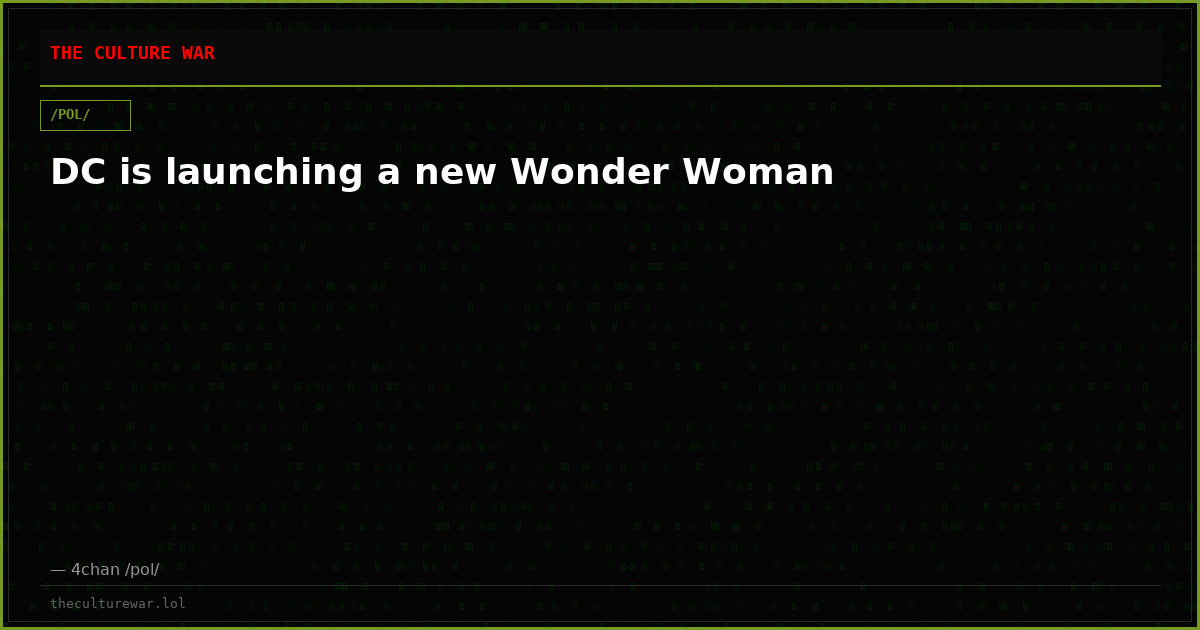 DC is launching a new Wonder Woman