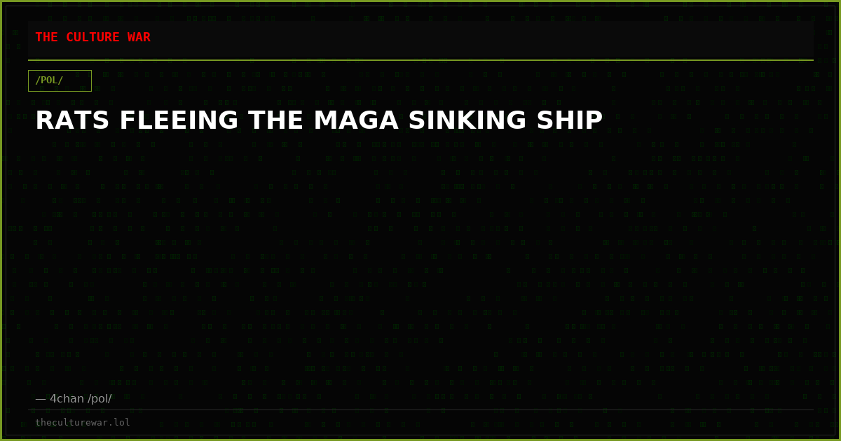 RATS FLEEING THE MAGA SINKING SHIP