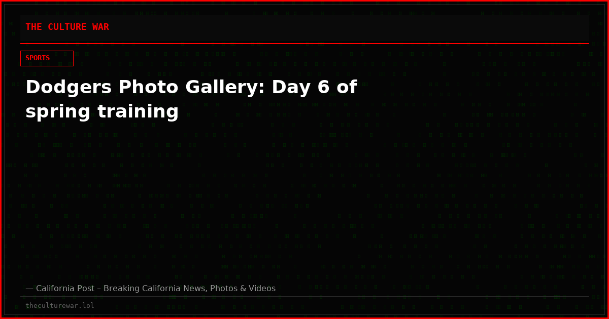 Dodgers Photo Gallery: Day 6 of spring training