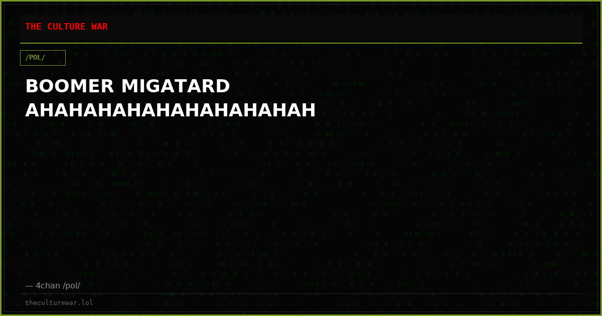 BOOMER MIGATARD AHAHAHAHAHAHAHAHAHAH