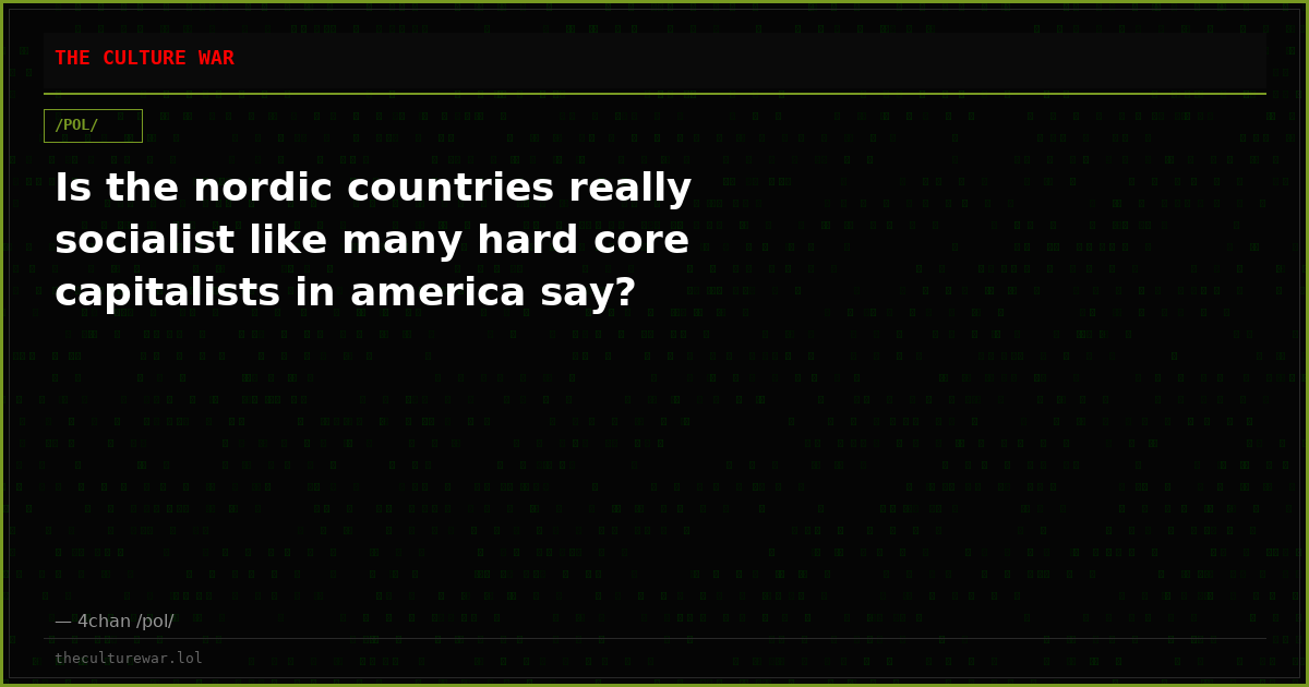 Is the nordic countries really socialist like many hard core capitalists in america say?