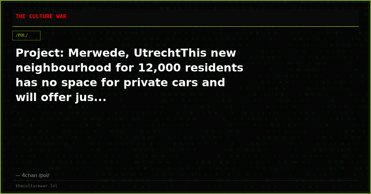 Project: Merwede, UtrechtThis new neighbourhood for 12,000 residents has no space for private cars and will offer jus...