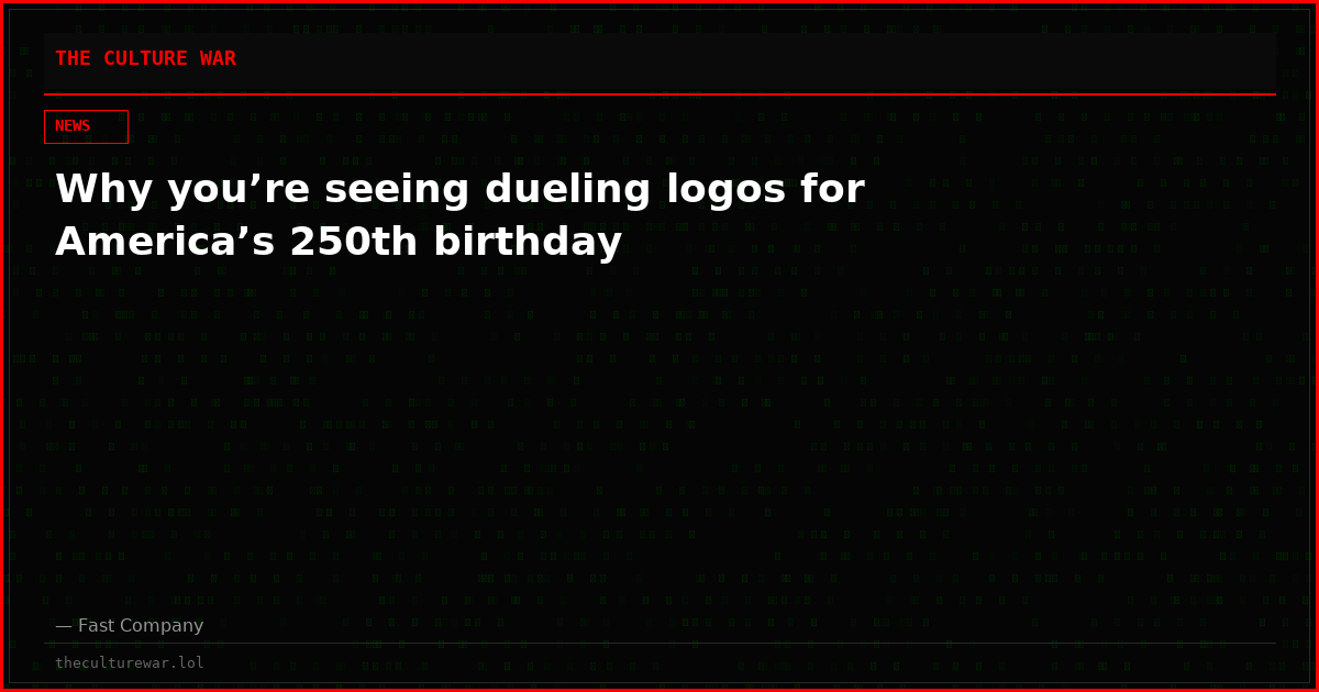 Why you’re seeing dueling logos for America’s 250th birthday