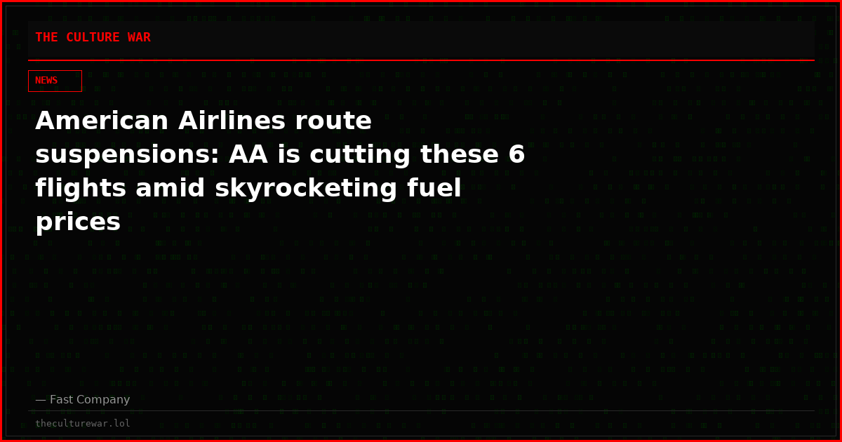 American Airlines route suspensions: AA is cutting these 6 flights amid skyrocketing fuel prices