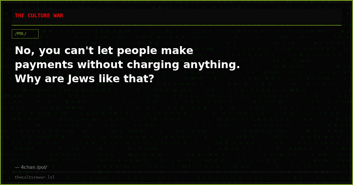 No, you can't let people make payments without charging anything. Why are Jews like that?