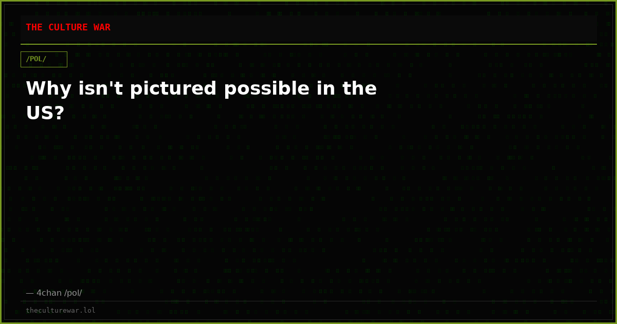 Why isn't pictured possible in the US?