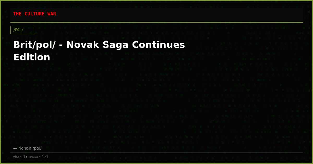 Brit/pol/ - Novak Saga Continues Edition