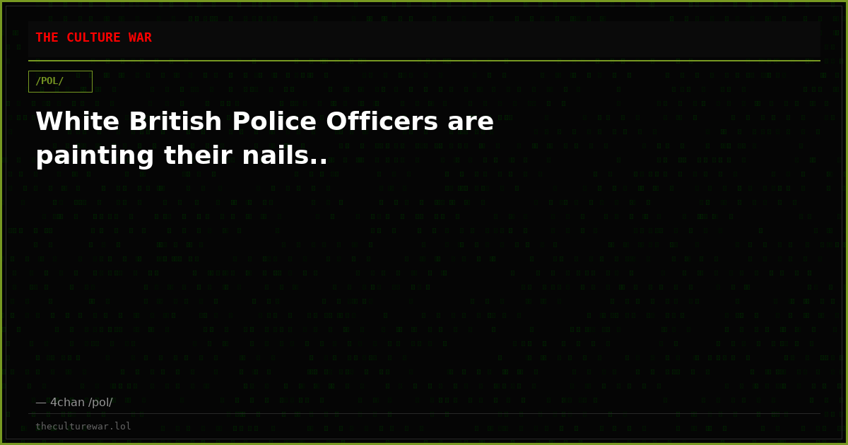 White British Police Officers are painting their nails..