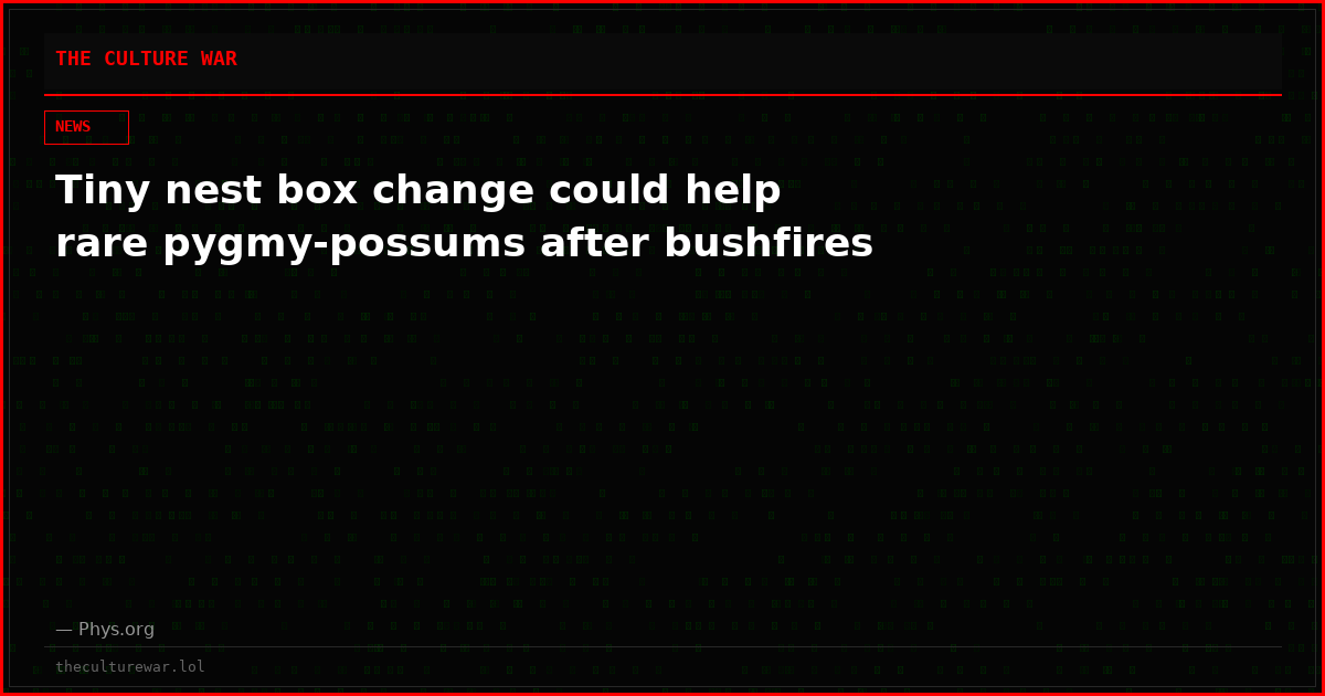 Tiny nest box change could help rare pygmy-possums after bushfires