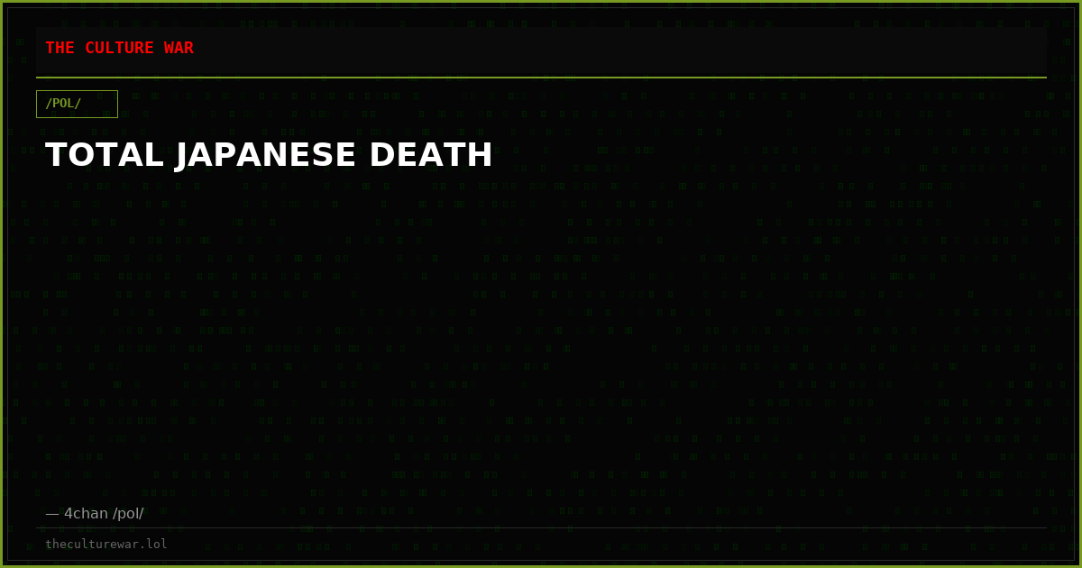 TOTAL JAPANESE DEATH