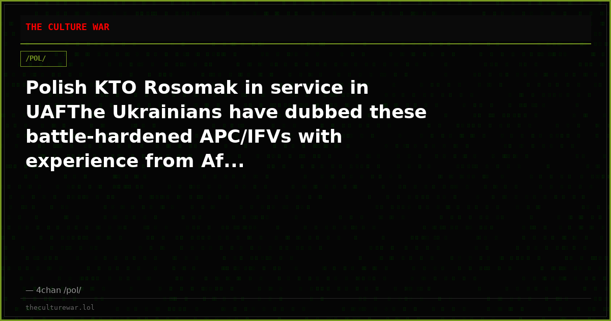 Polish KTO Rosomak in service in UAFThe Ukrainians have dubbed these battle-hardened APC/IFVs with experience from Af...