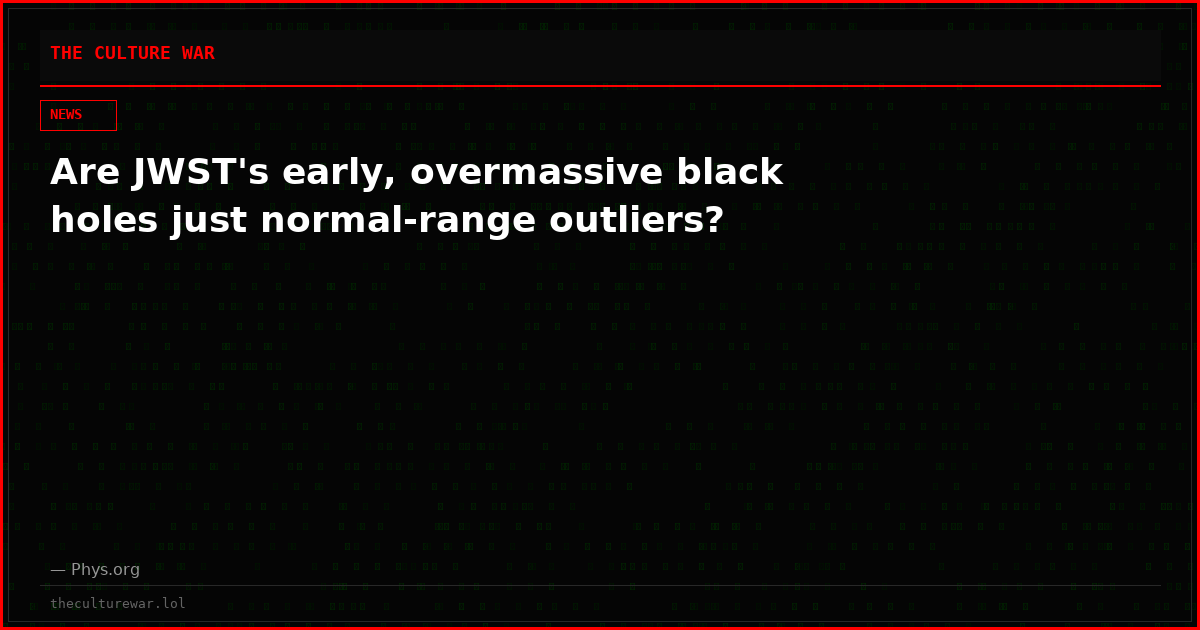 Are JWST's early, overmassive black holes just normal-range outliers?