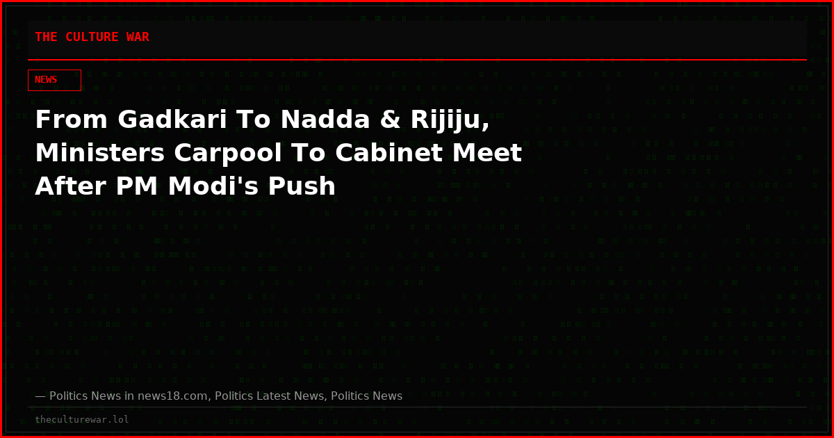 From Gadkari To Nadda & Rijiju, Ministers Carpool To Cabinet Meet After PM Modi's Push