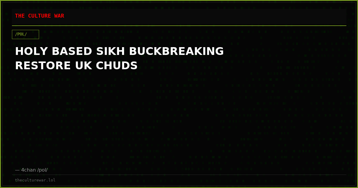 HOLY BASED SIKH BUCKBREAKING RESTORE UK CHUDS