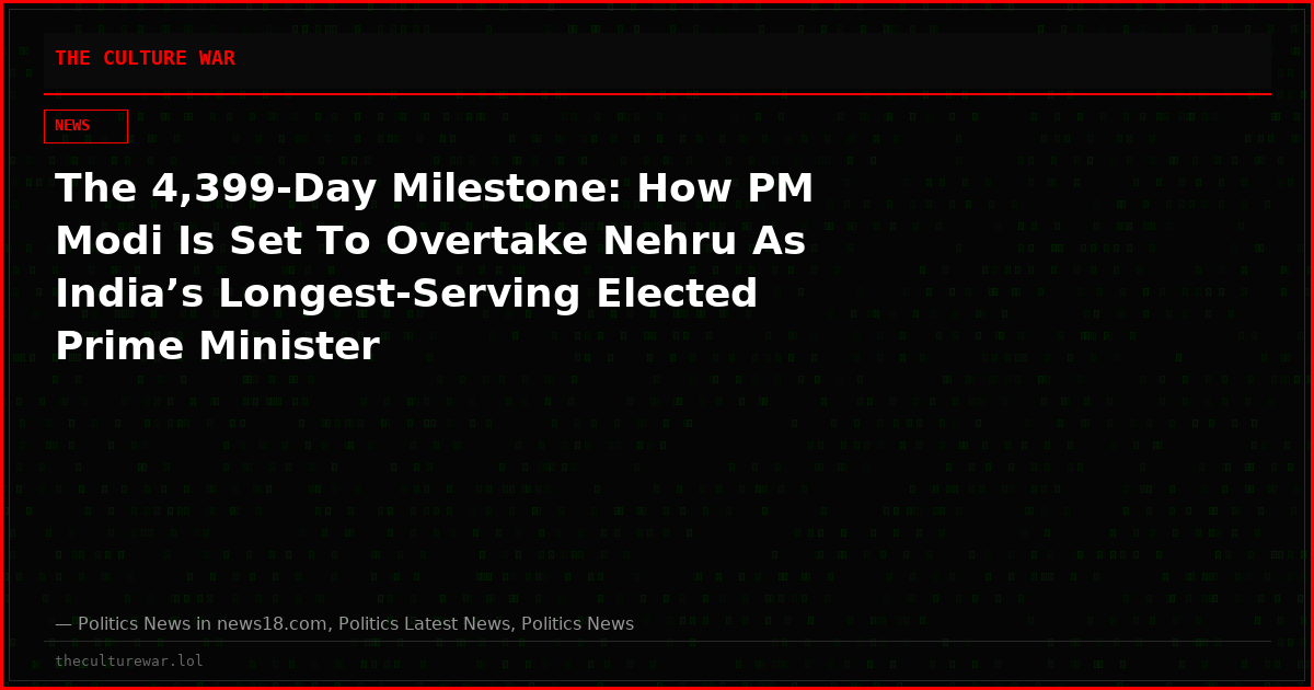 The 4,399-Day Milestone: How PM Modi Is Set To Overtake Nehru As India’s Longest-Serving Elected Prime Minister