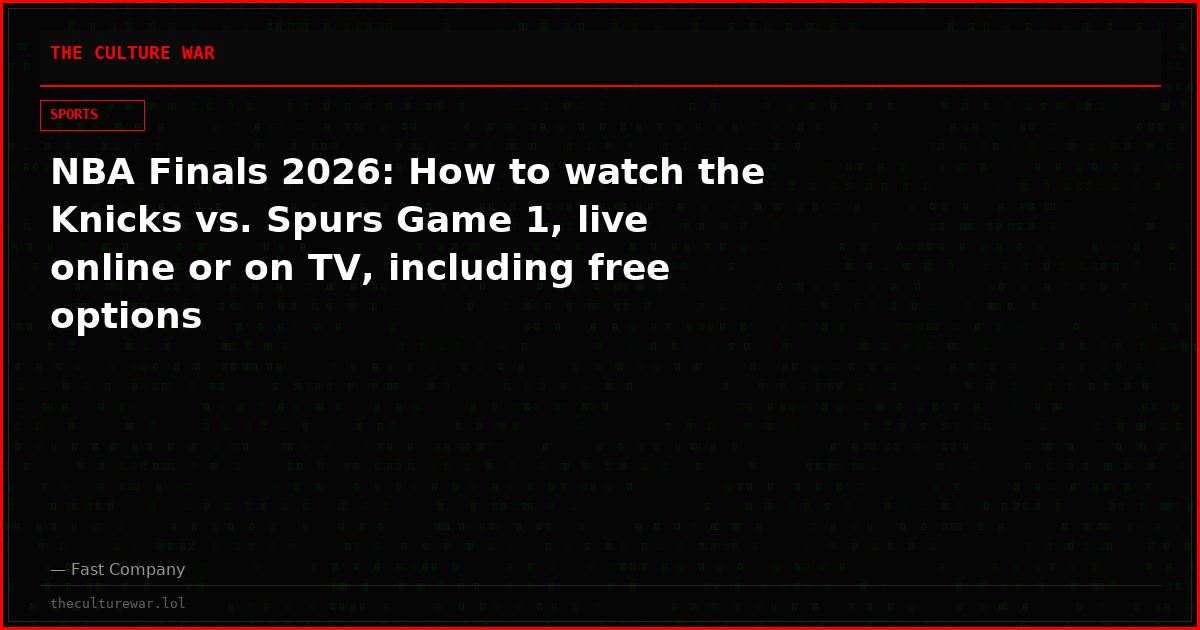 NBA Finals 2026: How to watch the Knicks vs. Spurs Game 1, live online or on TV, including free options