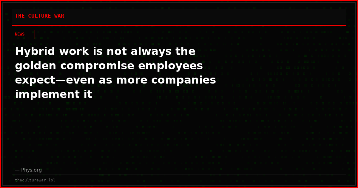 Hybrid work is not always the golden compromise employees expect—even as more companies implement it