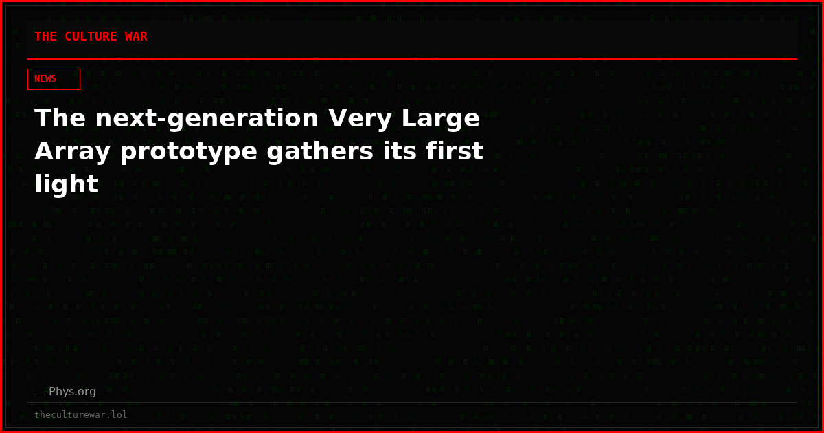The next-generation Very Large Array prototype gathers its first light