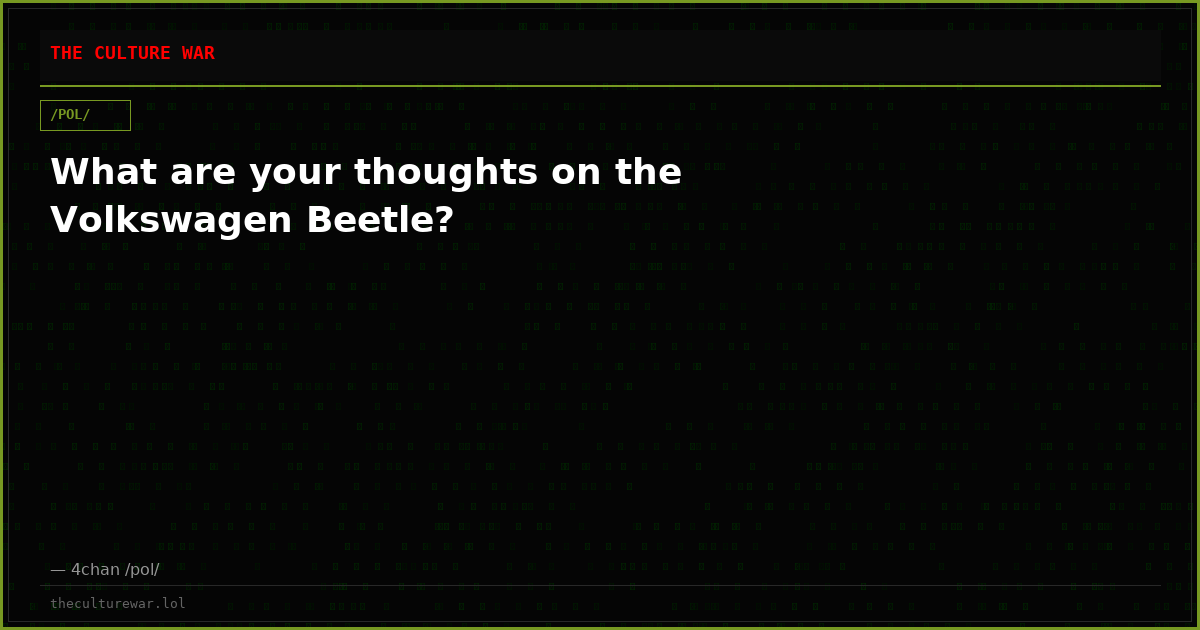 What are your thoughts on the Volkswagen Beetle?