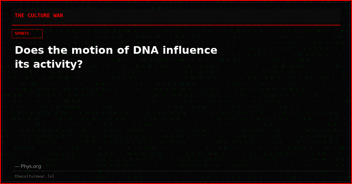 Does the motion of DNA influence its activity?