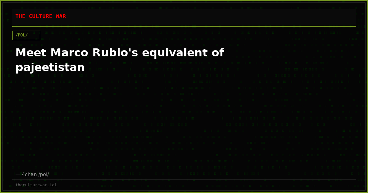 Meet Marco Rubio's equivalent of pajeetistan