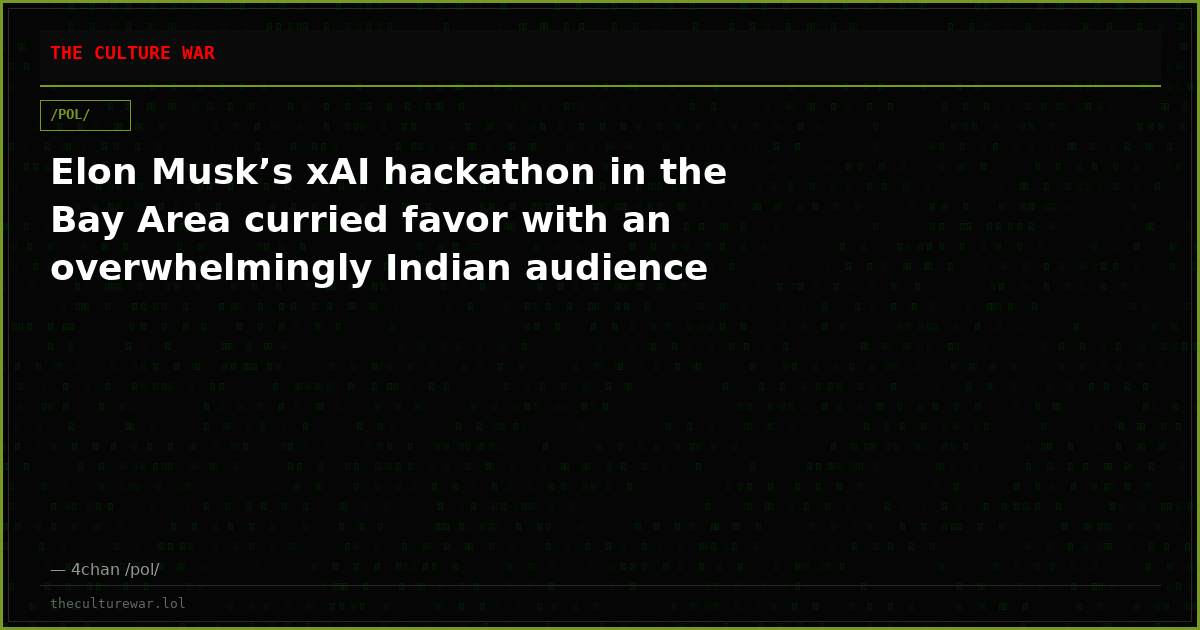 Elon Musk’s xAI hackathon in the Bay Area curried favor with an overwhelmingly Indian audience
