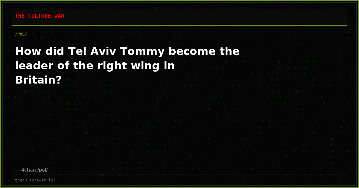 How did Tel Aviv Tommy become the leader of the right wing in Britain?