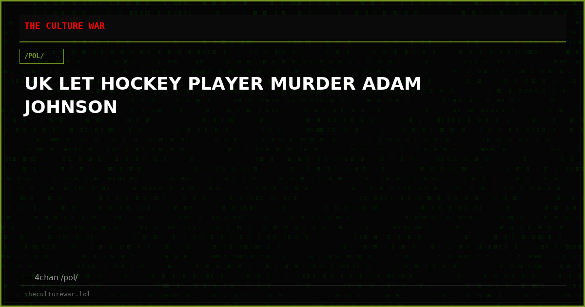 UK LET HOCKEY PLAYER MURDER ADAM JOHNSON