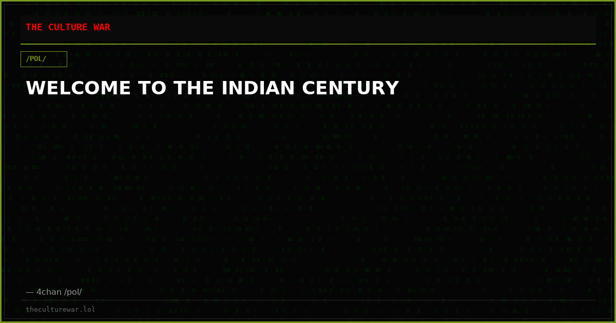WELCOME TO THE INDIAN CENTURY