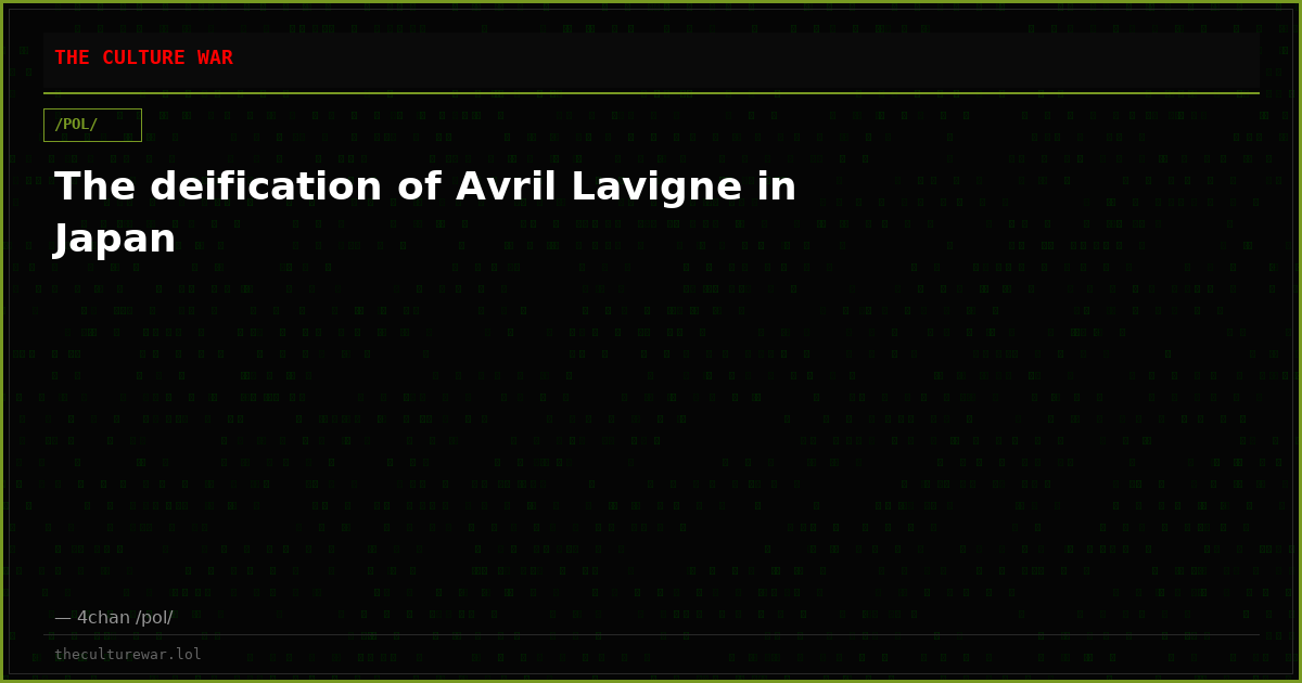 The deification of Avril Lavigne in Japan