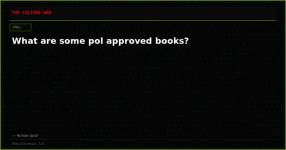 What are some pol approved books?