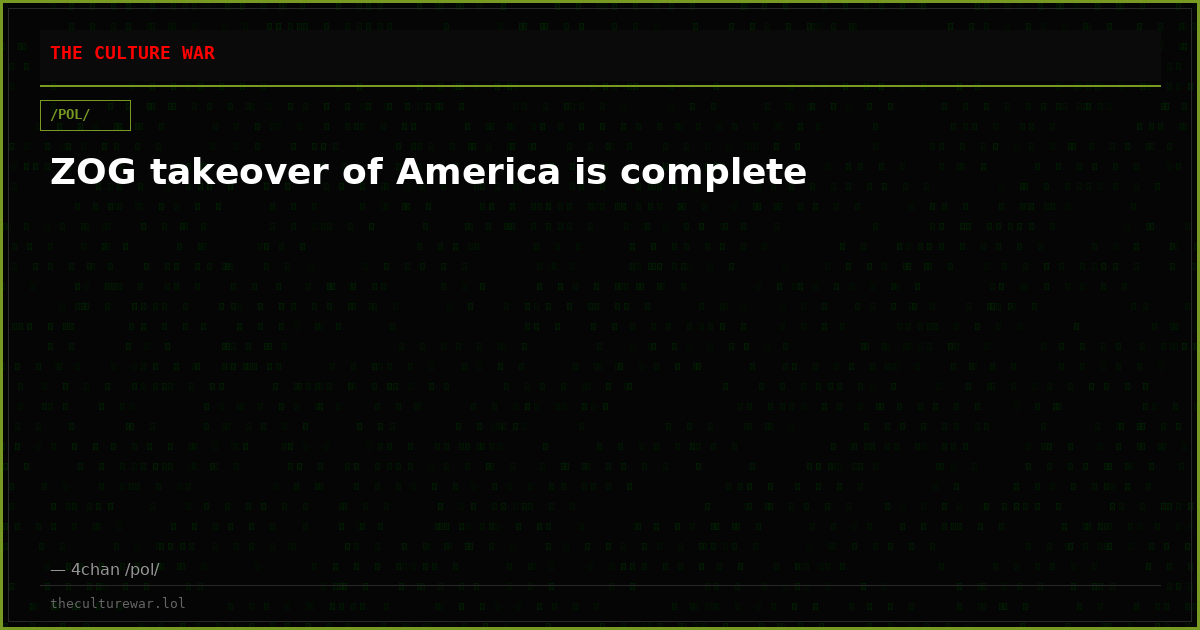 ZOG takeover of America is complete